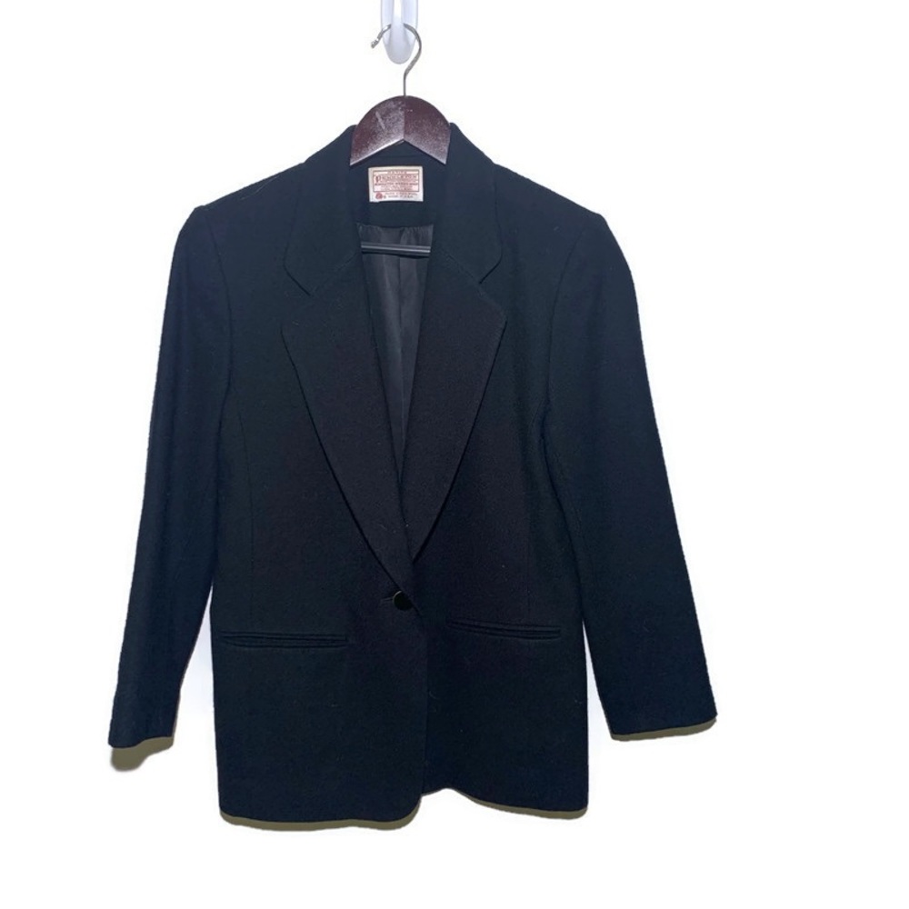 Pendleton Blazer Black Petite 6 - image 7